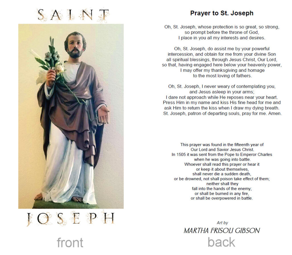 WQPH Radio 89 3 FM Saint Joseph Prayer Card WQPH Radio 89 3 FM Saint Joseph Prayer Card